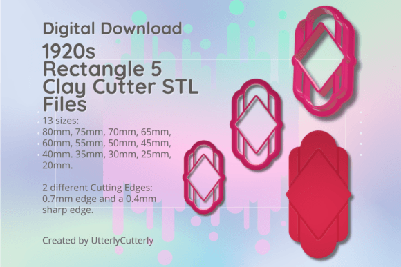 1920s Rectangle 5 Clay Cutter STL File Guide