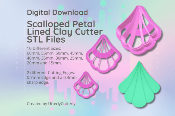Art Deco Elegance: Scallop Petal Lined Cutter