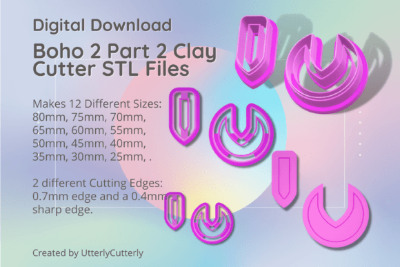 Boho 2 Part 2 Clay Cutter - Art Deco STL: Strategic Implementation for Makers