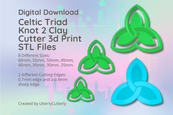 Celtic Triad Knot 2 Clay Cutter STL Files
