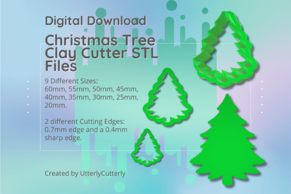 Christmas Tree Clay Cutter STL Files