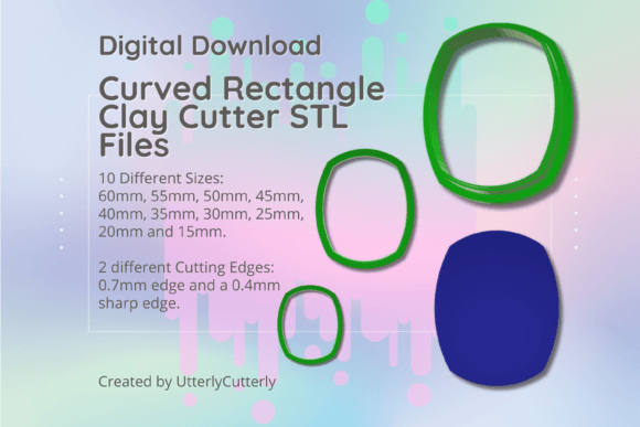 Curved Rectangle Clay Cutter - STL Digital Download Guide