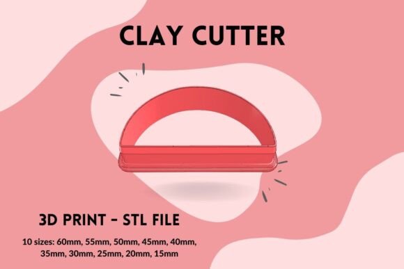 Discover the Creative Possibilities with Our Half Circle Shape Clay Cutter STL Cut File