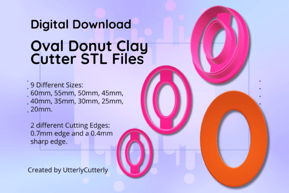 Discover the Versatile Art Deco Oval Donut Clay Cutter STL File