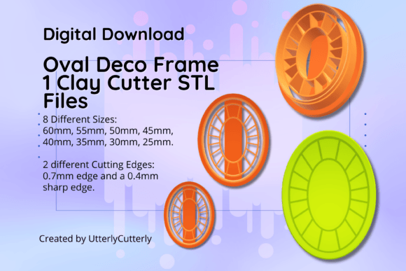 Discover the Versatility of Art Deco Oval Frame Clay Cutters in STL Format