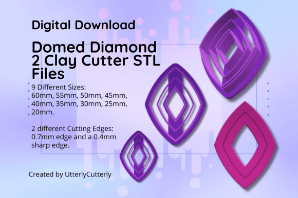 Discover the Versatility of Clay Cutter STL File Domed Diamond 2 Don