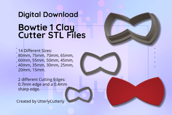 Discover the Versatility of the Clay Cutter STL File Bowtie 1- Earring D
