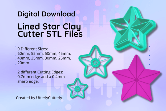 Discover the Versatility of the Clay Cutter STL File Lined Star- Celesti