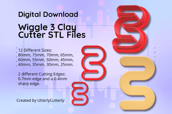 Discover the Versatility of the Clay Cutter STL File Wiggle 3- Retro Ear