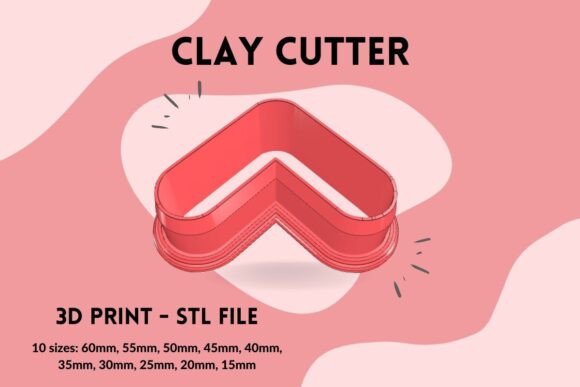 Elevate Your Earring Designs with the Chevron Clay Cutter 3D Print STL File