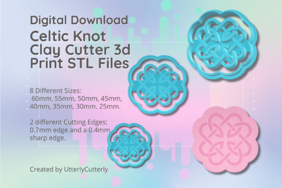 Elevating Polymer Clay and Cookie Design with Celtic Knot Clay Cutter STL Digital Files