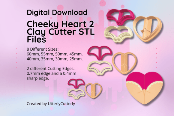 Exploring the Versatility of the Clay Cutter STL File Cheeky Heart 2- Ear