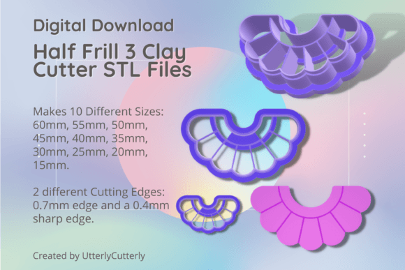 Half Frill 3 Flower Clay Cutter STL Guide