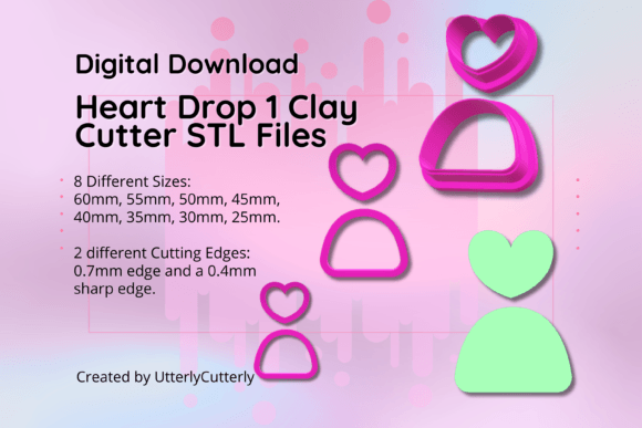 Heart Drop Clay Cutter STL Files: Digital Design Guide