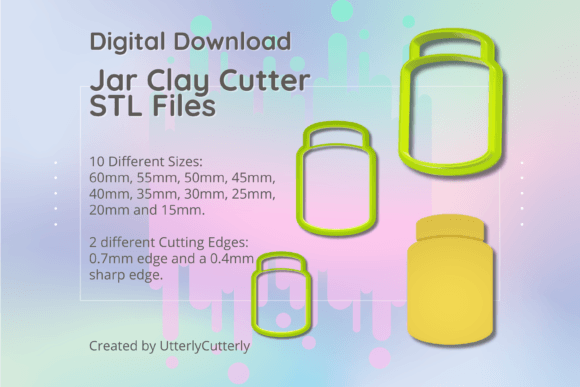 Jar Clay Cutter - STL Digital File Download: Strategic Asset for Makers
