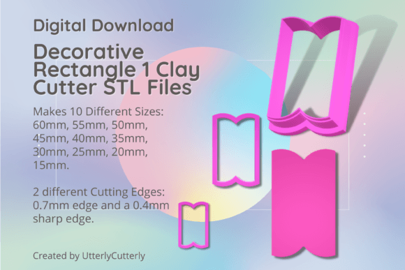Mastering Polymer Clay and Baking with the Decorative Rectangle 1 Clay Cutter STL Bundle
