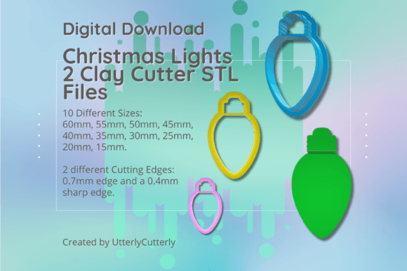 Mastering Polymer Clay and Cookie Art with the Christmas Lights 2 STL Cutter Bundle