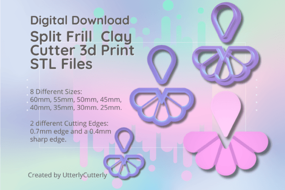 Mastering Polymer Clay Design with Split Deco Frill Clay Cutter STL Files