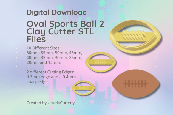 Oval Sports Ball 2 Clay Cutter - America: Your Ultimate Tool for Creative Projects