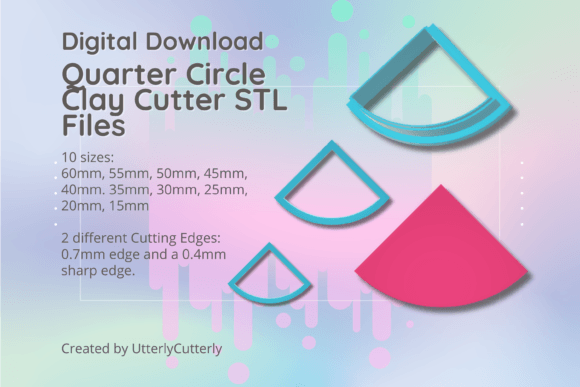 Quarter Circle Clay Cutter STL: Digital Precision
