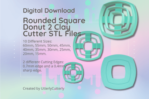 Rounded Embossed Square Donut Clay Cutter: A Versatile Tool for Creative and Business Success
