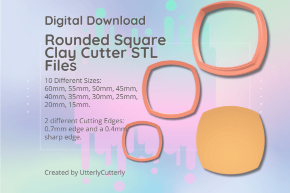 Rounded Square Clay Cutter - STL Digital: A Versatile Tool for Your Creative Projects