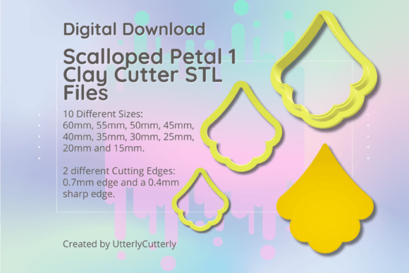 Scallop Petal 1 Clay Cutter - Art Deco