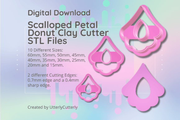 Scallop Petal Donut Clay Cutter - Art Deco