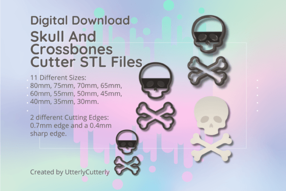 Skull and Cross Bones Cutter - Halloween: Optimizing Your Digital STL Files