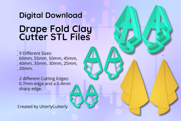 Unearth a Treasure Trove of Drape Fold Shape Clay Cutters with STL Files