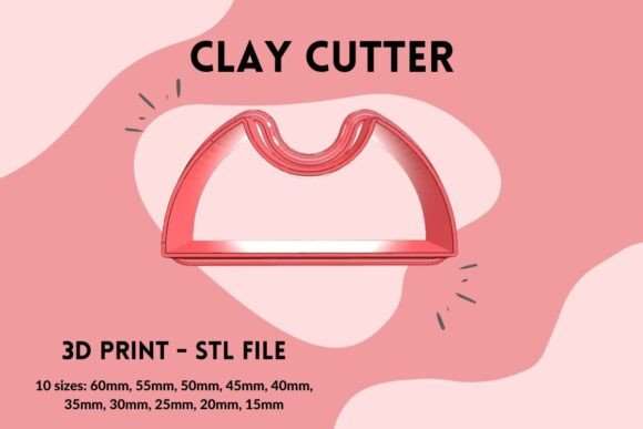 Unleash Your Creativity with the Half Circle with Cutout Shape Clay Cutter STL Cut File
