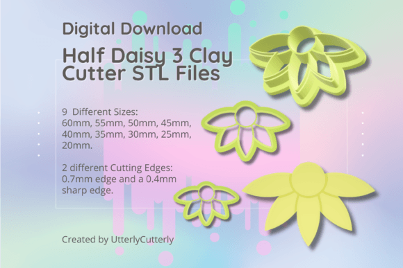Unlocking Creativity with the Half Daisy 3 Clay Cutter - Flower STL Digital