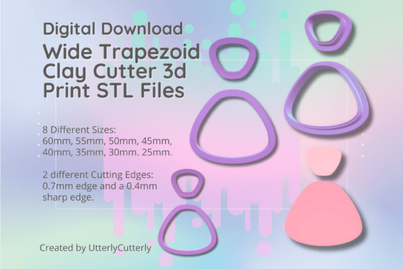 Wide Trapezoid Clay Cutter - STL Digital: Optimizing Your 3D Printed Tools